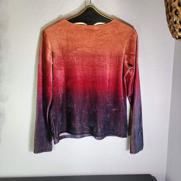 Harley-Davidson Ombre Velvour Sunset Long Sleeve Top - Picture 2 of 10